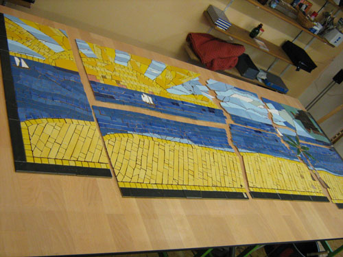 Entstehung des Mosaikwerkes "Meer und Sonne" - 3 (c) Wolfgang Cordes