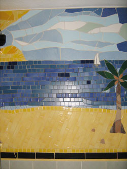 Detail des Mosaikwerkes "Meer und Sonne" - 2 (c) Wolfgang Cordes
