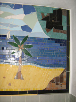 Detail des Mosaikwerkes "Meer und Sonne" - 3 (c) Wolfgang Cordes
